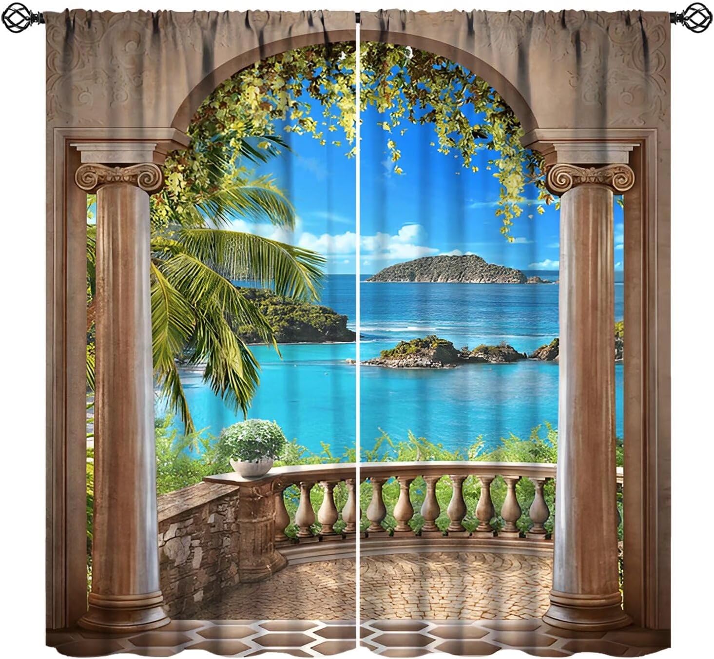 Interior Design Youtube - Tende con Vista sulla Spiaggia Tropicale,