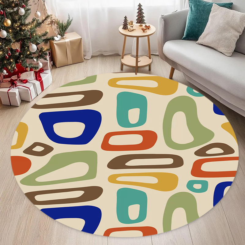 Tappeto Rotondo Geometrico in  - Printed Rug Abstract recensione e prezzo