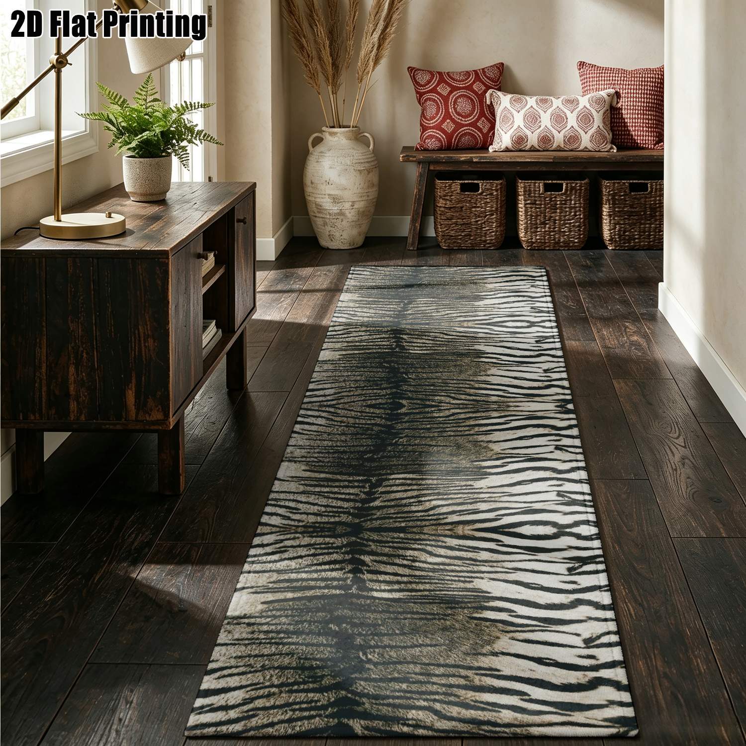 1 tappeto a strisce lunghe con - Printed Rug Abstract recensione e prezzo